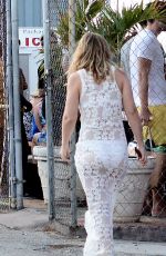 KIMBERLEY WALSH Heading to a Beach in Barbados 01/31/2016