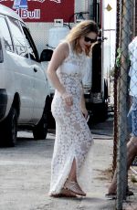 KIMBERLEY WALSH Heading to a Beach in Barbados 01/31/2016