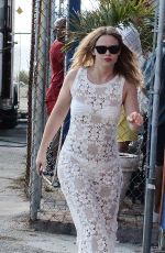 KIMBERLEY WALSH Heading to a Beach in Barbados 01/31/2016