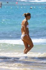 KIMBERLEY WALSH in White Bikini at a Beach in Barbados 02/04/2016