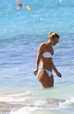 KIMBERLEY WALSH in White Bikini at a Beach in Barbados 02/04/2016