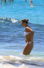 KIMBERLEY WALSH in White Bikini at a Beach in Barbados 02/04/2016