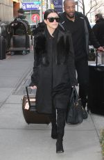 KOURTNEY KARDASHIAN Leaves Her Hotel in New York 02/12/2016