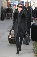KOURTNEY KARDASHIAN Leaves Her Hotel in New York 02/12/2016