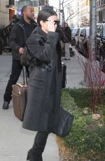 KOURTNEY KARDASHIAN Leaves Her Hotel in New York 02/12/2016