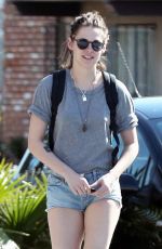 KRISTEN STEWART in Shorts Out for Lunch in Los Feliz 02/12/2016