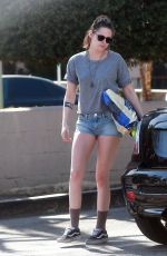 KRISTEN STEWART in Shorts Out for Lunch in Los Feliz 02/12/2016