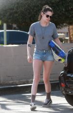 KRISTEN STEWART in Shorts Out for Lunch in Los Feliz 02/12/2016