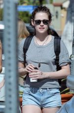 KRISTEN STEWART in Shorts Out for Lunch in Los Feliz 02/12/2016