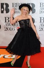 KYLIE MINOGUE at Brit Awards 2016 in London 02/24/2016