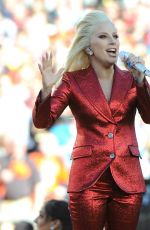 LADY GAGA Performs at Super Bowl 50 at Levi