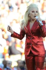 LADY GAGA Performs at Super Bowl 50 at Levi