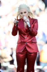 LADY GAGA Performs at Super Bowl 50 at Levi