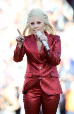 LADY GAGA Performs at Super Bowl 50 at Levi