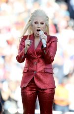 LADY GAGA Performs at Super Bowl 50 at Levi