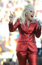 LADY GAGA Performs at Super Bowl 50 at Levi