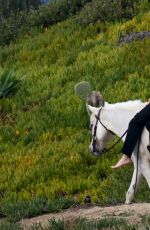 LADY GAGA Riding a Horse Out in Malibu 01/28/2016