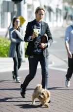 LADY VICTORIA HERVEY Walks Her Dog Out in Los Angeles 02/05/2016
