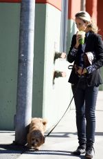 LADY VICTORIA HERVEY Walks Her Dog Out in Los Angeles 02/05/2016