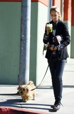 LADY VICTORIA HERVEY Walks Her Dog Out in Los Angeles 02/05/2016
