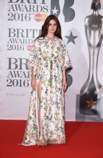 LANA DEL REY at Brit Awards 2016 in London 02/24/2016