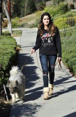 LAURA MARANO Walks Her Dog Out in Los Angeles 02/10/2016
