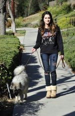 LAURA MARANO Walks Her Dog Out in Los Angeles 02/10/2016