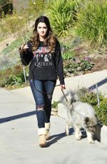 LAURA MARANO Walks Her Dog Out in Los Angeles 02/10/2016