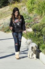 LAURA MARANO Walks Her Dog Out in Los Angeles 02/10/2016