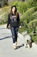 LAURA MARANO Walks Her Dog Out in Los Angeles 02/10/2016