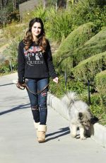 LAURA MARANO Walks Her Dog Out in Los Angeles 02/10/2016