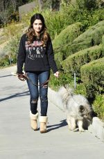LAURA MARANO Walks Her Dog Out in Los Angeles 02/10/2016