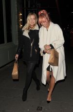 LAURA WHITMORE and AMBER LE BON Leaves Sexy Fish Restaurant in London 02/16/2016