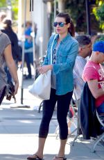 LEA MICHELE in Leggings Out in Los Angeles 02/22/2016