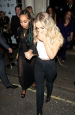 LEIGH-ANNE PINNOCK and PERRIE EDWARDS Leaves Brit Awards 2016 in London 02/25/2016
