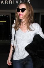 LESLIE MANN at LAX Airport in Los Angeles 02/10/2016
