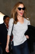 LESLIE MANN at LAX Airport in Los Angeles 02/10/2016