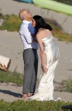 LIBERTY ROSS at a Wedding Ceremony on the Beach in Malibu 02/14/2016