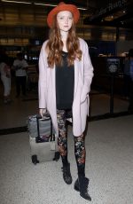 LILY COLE at Los Angeles International Airport 02/26/2016