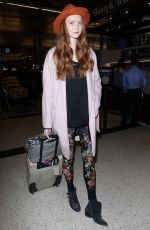 LILY COLE at Los Angeles International Airport 02/26/2016