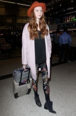 LILY COLE at Los Angeles International Airport 02/26/2016