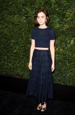LILY COLLINS at Chanel and Charles Finch Pre-oscar Party in Los Angeles 02/27/2016