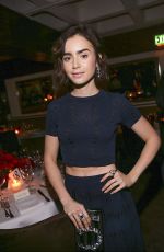 LILY COLLINS at Chanel and Charles Finch Pre-oscar Party in Los Angeles 02/27/2016