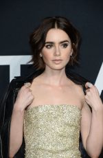 LILY COLLINS at Saint Laurent Fashion Show in Los Angeles 02/10/2016