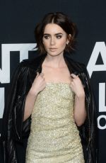 LILY COLLINS at Saint Laurent Fashion Show in Los Angeles 02/10/2016