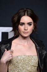 LILY COLLINS at Saint Laurent Fashion Show in Los Angeles 02/10/2016