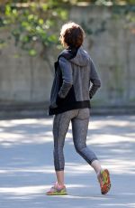 LILY COLLINS in Leggings Out in Fryman Canyon Park in Los Angeles 02/03/2016