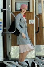 LILY COLLINS on the Set of 