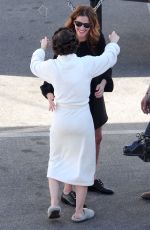 LILY COLLINS on the Set of 