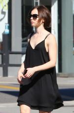 LILY COLLINS Out and About in Los Angeles 02/06/2016